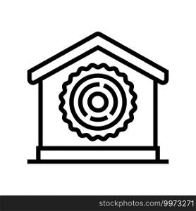natural material for building line icon vector. natural material for building sign. isolated contour symbol black illustration. natural material for building line icon vector illustration