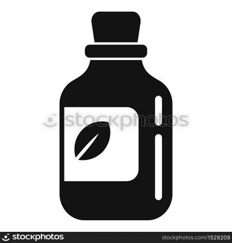 Natural medicinal herbs bottle icon. Simple illustration of natural medicinal herbs bottle vector icon for web design isolated on white background. Natural medicinal herbs bottle icon, simple style