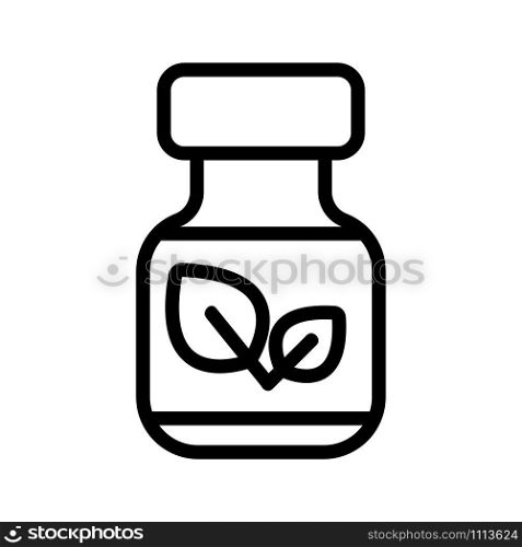 Natural medicine icon vector. Thin line sign. Isolated contour symbol illustration. Natural medicine icon vector. Isolated contour symbol illustration