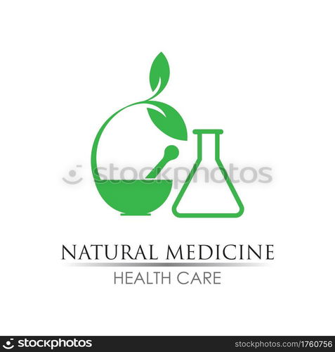 Natural medicine logo images illustration design