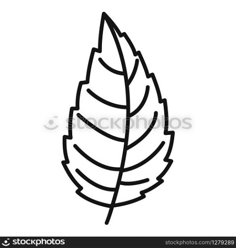 Natural mint leaf icon. Outline natural mint leaf vector icon for web design isolated on white background. Natural mint leaf icon, outline style