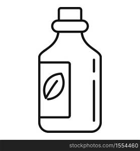 Natural oil bottle icon. Outline natural oil bottle vector icon for web design isolated on white background. Natural oil bottle icon, outline style