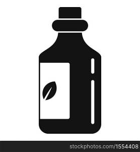 Natural oil bottle icon. Simple illustration of natural oil bottle vector icon for web design isolated on white background. Natural oil bottle icon, simple style