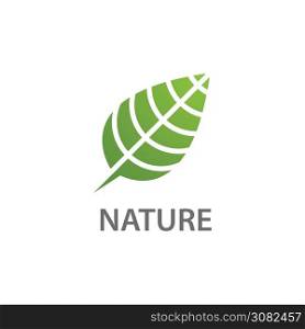 Natural product leaf logo vector template design