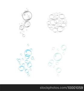 Natural realistic bubble illustration vector design