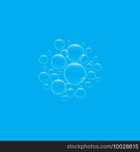 Natural realistic bubble illustration vector design