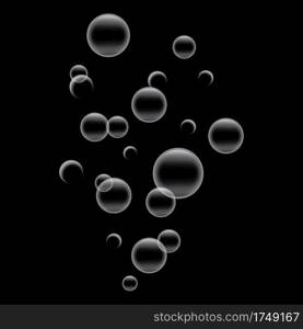 Natural realistic bubble illustration vector design