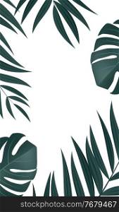 Natural Realistic Palm Leaf Tropical Background. Vector illustration. Natural Realistic Palm Leaf Tropical Background. Vector illustration EPS10