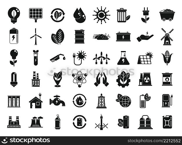 Natural resources icons set simple vector. Nature energy. Clean save. Natural resources icons set simple vector. Nature energy