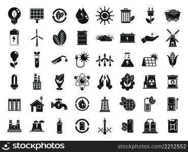 Natural resources icons set simple vector. Nature energy. Clean save. Natural resources icons set simple vector. Nature energy