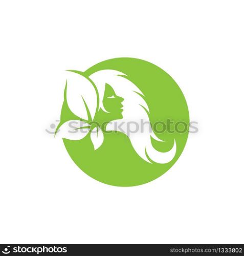 Natural spa logo icon illustration design
