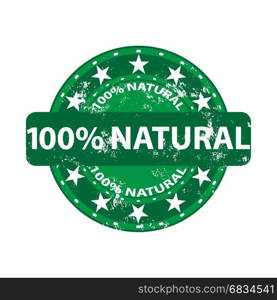 Natural Stump on a white background. 100 Natural Stamp Shows Pure Genuine Products