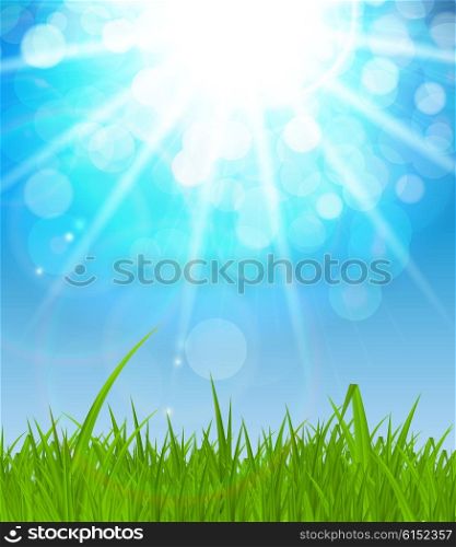 Natural Sunny Background Vector Illustration EPS10