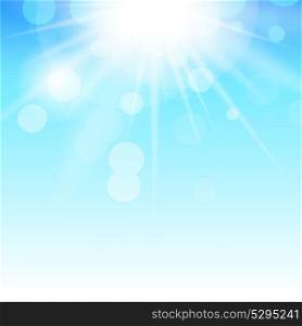 Natural Sunny on Blue Background Vector Illustration EPS10. Natural Sunny Background Vector Illustration