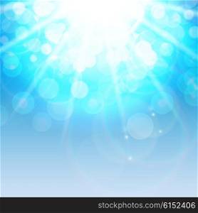 Natural Sunny on Blue Background Vector Illustration EPS10. Natural Sunny Background Vector Illustration