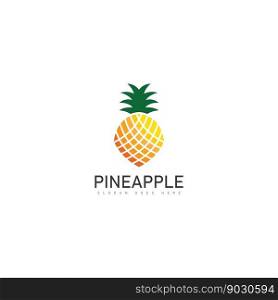 natural sweet pineapple fruit logo simple vector icon