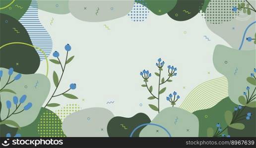 Natural vector background. Hand drawn illustration for natural and organic products. Abstract organic floral background with copy space for text. Vector illustration