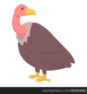 Natural vulture icon cartoon vector. Animal bird. Tree griffin. Natural vulture icon cartoon vector. Animal bird