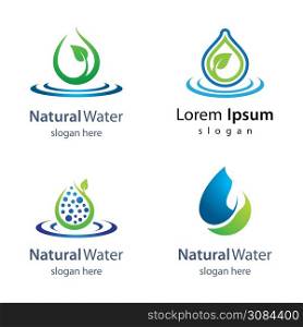 Natural water logo images illustration design