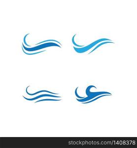 Natural Water wave Logo design vector