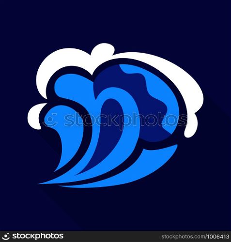 Natural wave icon. Flat illustration of natural wave vector icon for web. Natural wave icon, flat style