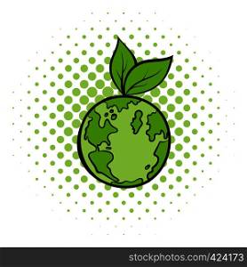Natural world comics icon. Ecology symbol on a white background. Natural world comics icon