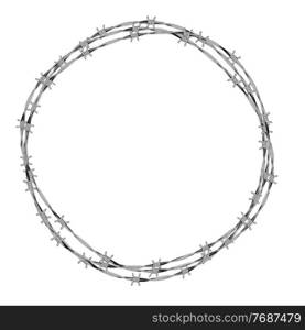 Naturalistic. 3D view. Metal barbed wire. Vector Illustration.. Naturalistic. 3D view. Metal barbed wire. Vector Illustration. EPS10