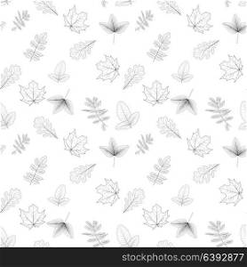 Naturalistic autumn leaves on White. Seamless pattern. Vector Illustration. EPS10. Naturalistic autumn leaves on White. Seamless pattern. Vector Illustration.