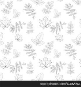 Naturalistic autumn leaves on White. Seamless pattern. Vector Illustration. EPS10. Naturalistic autumn leaves on White. Seamless pattern. Vector Illustration.