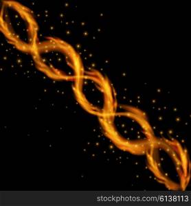 Naturalistic Fire on Dark Background. Vector Illustration. EPS10. Naturalistic Fire on Dark Background. Vector Illustration