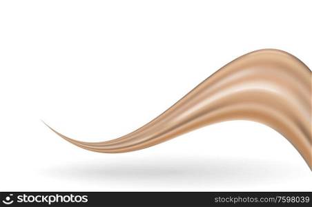 Naturalistic smear cream for makeup in the form of wave. Vector Illustration. EPS10. Naturalistic smear cream for makeup in the form of wave. Vector Illustration