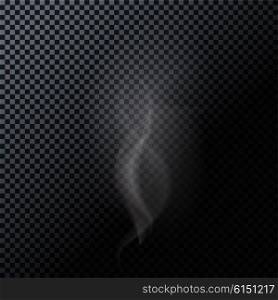 Naturalistic Smoke Isolated on Dark Background. Vector Illustration. EPS10. Naturalistic Smoke Isolated on Dark Background. Vector Illustrat