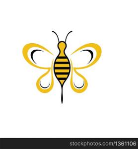 Nature Bee Honey Logo Vector image