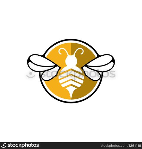 Nature Bee Honey Logo Vector image