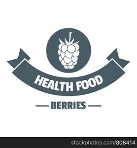 Nature berries logo. Simple illustration of nature berries vector logo for web. Nature berries logo, simple gray style