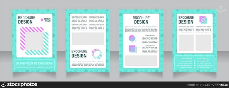 Nature blank brochure design. Template set with copy space for text. Premade corporate reports collection. Editable 4 paper pages. Bahnschrift SemiLight, Bold SemiCondensed, Arial Regular fonts used. Nature blank brochure design