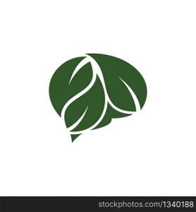 Nature brain logo creative vector icon