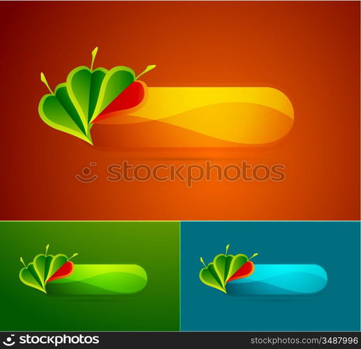 Nature button vector