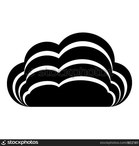 Nature cloud icon. Simple illustration of nature cloud vector icon for web. Nature cloud icon, simple black style