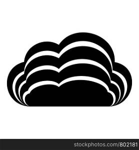 Nature cloud icon. Simple illustration of nature cloud vector icon for web. Nature cloud icon, simple black style
