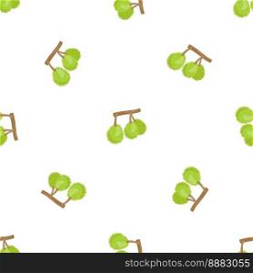 Nature durian branch pattern seamless background texture repeat wallpaper geometric vector. Nature durian branch pattern seamless vector