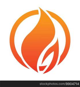nature Fire with flame  Logo  Vector icon illustration design template