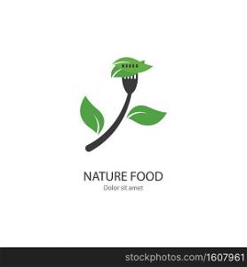 Nature food logo vector design