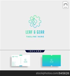 nature gear logo vector farm industry line icon symbol sign illustration isolated. nature gear logo vector farm industry line icon symbol sign isolated