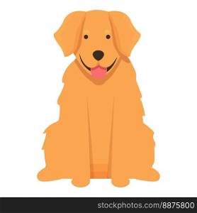 Nature golden dog icon cartoon vector. Pet canine. Puppy head. Nature golden dog icon cartoon vector. Pet canine