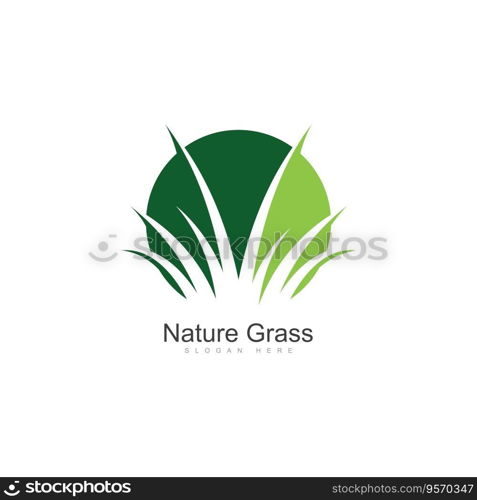 Nature Grass logo design vector  Creative Grass logo design Template Illustration