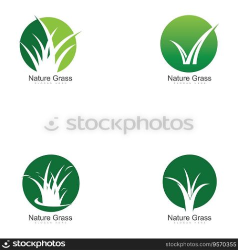 Nature Grass logo design vector  Creative Grass logo design Template Illustration