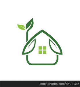 nature green  house icon vector illustration concept design template