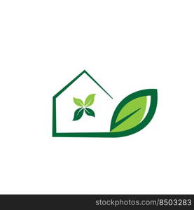nature green  house icon vector illustration concept design template