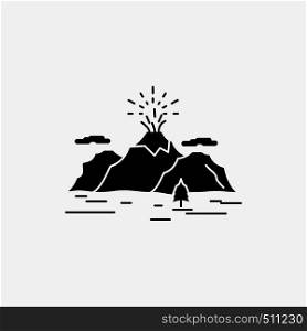 Nature, hill, landscape, mountain, blast Glyph Icon. Vector isolated illustration. Vector EPS10 Abstract Template background